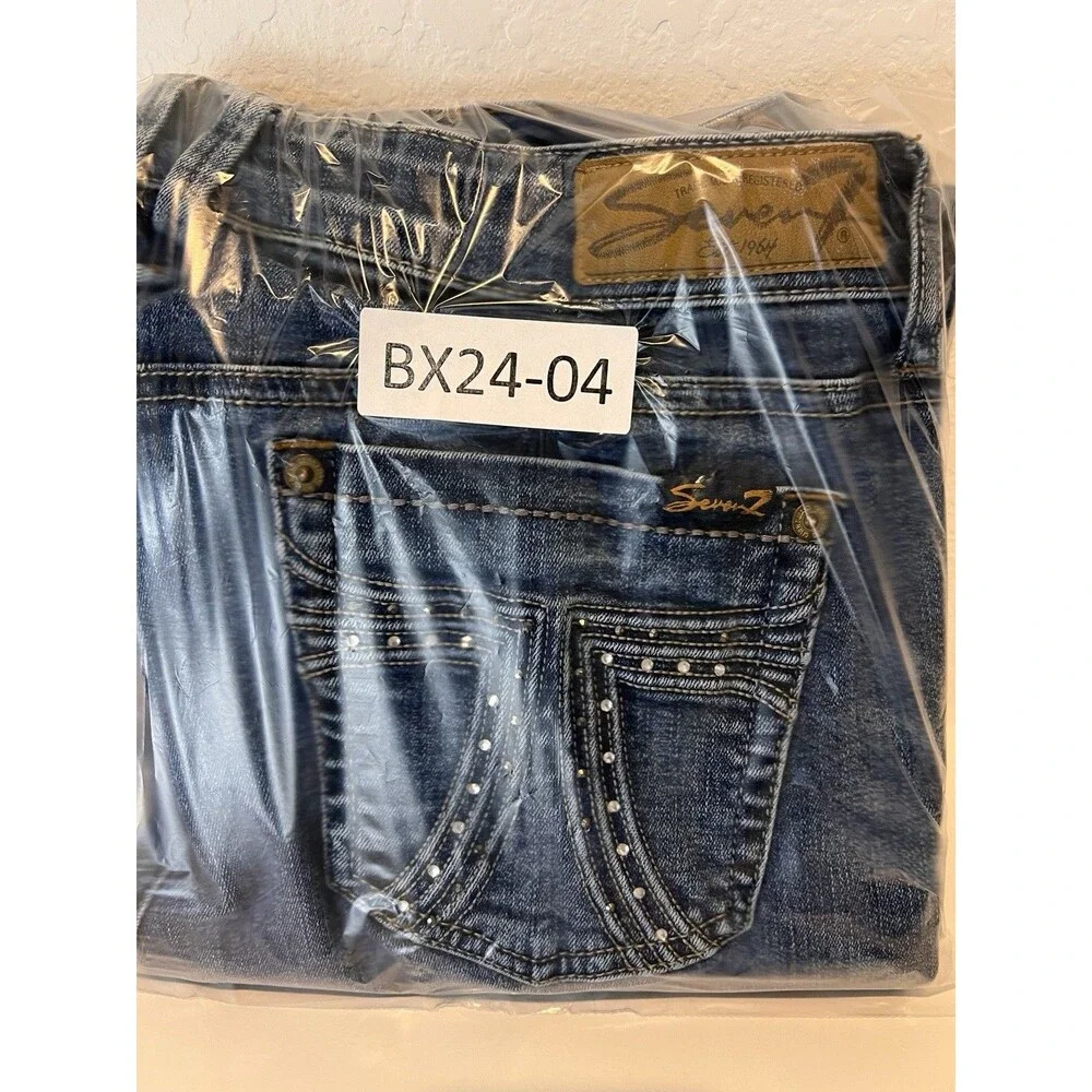Seven 7 Rhinestone Jeans Women’s Size 12 Boot Cut Flare Leg Medium Rise